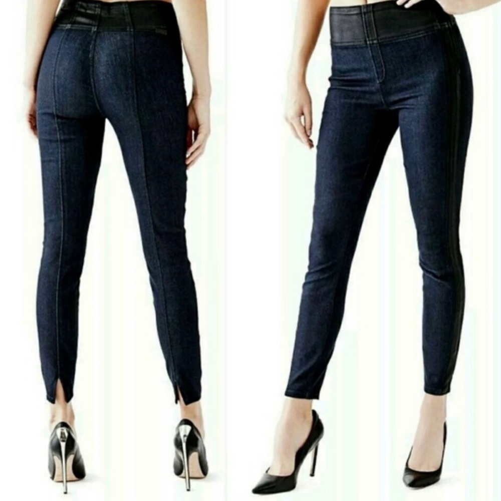 NWT! High waist dark wash push up legging jeans